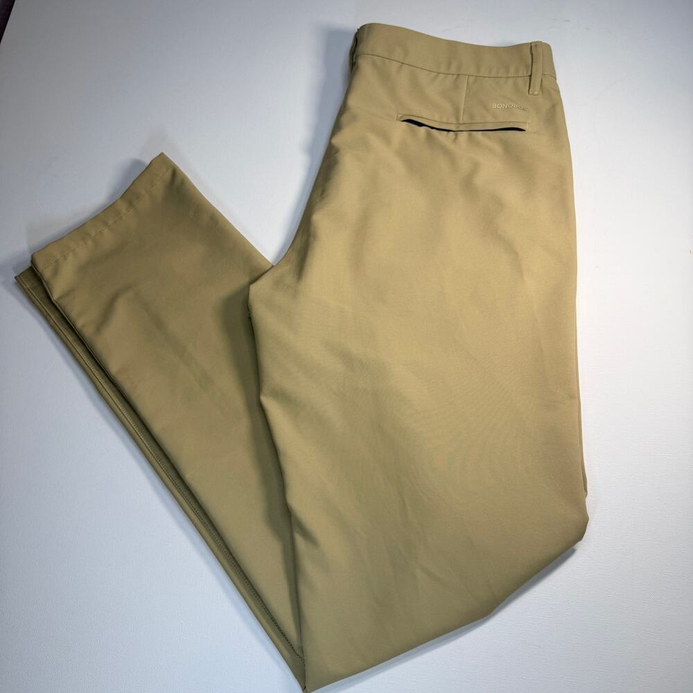 Bonobos Golf Pants Mens 34x36 Slim Fit Khaki Tan Performance Stretch